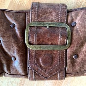 Cushion Leather Wristlet